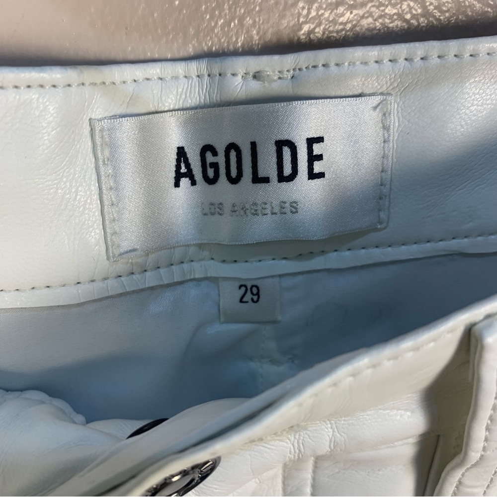 Agolde 90s Pinch Waist Recycled Leather Pants - Picture 12 of 15